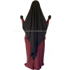 Khimar extra-long pointu - Noir intense - El bassira