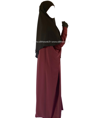 Tie back Khimar - Formal black - Light microfibre