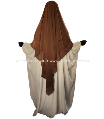 Khimar 3 voiles - Mousseline crêpe