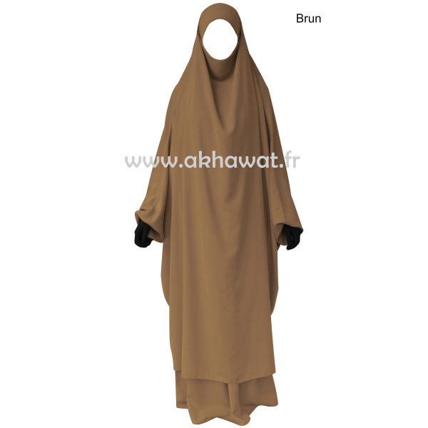 Jilbab 2 pièces jupe droite - Microfibre Léger - El bassira