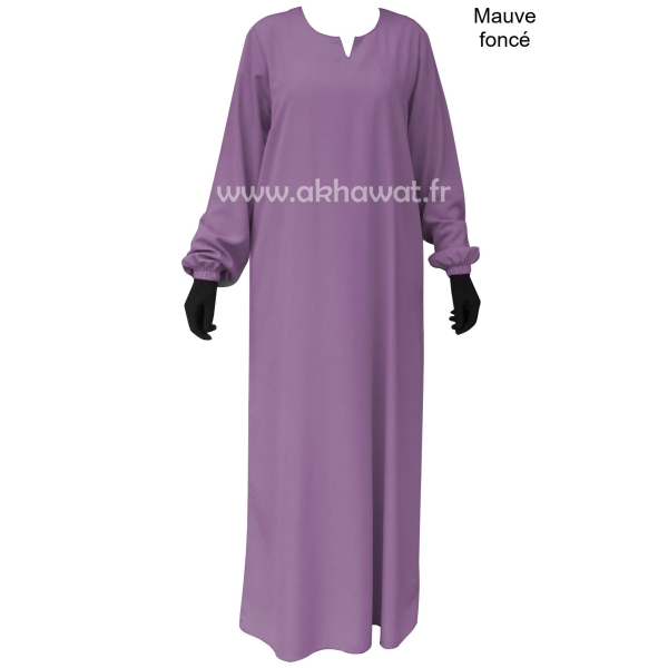Abaya manches élastiquées - Microfibre léger - El bassira