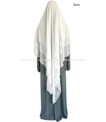 Khimar 3 voiles - Mousseline crêpe