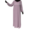 Abaya manches élastiquées - Microfibre léger - El bassira