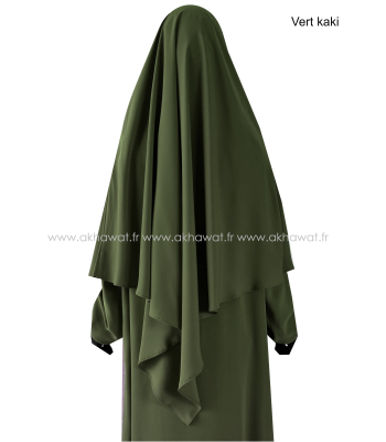 Khimar long pointu - Soie de Médine- El bassira