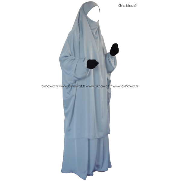'Silk of Medina' French Caviary Jilbab with skirt