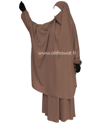 French Jilbab with flared skirt - Light microfiber