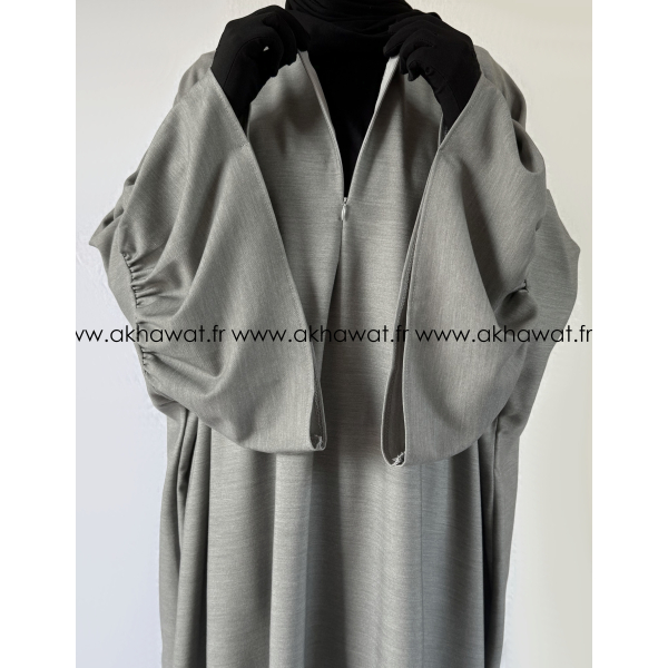 Abaya Papillon manches volants - Tissu épais