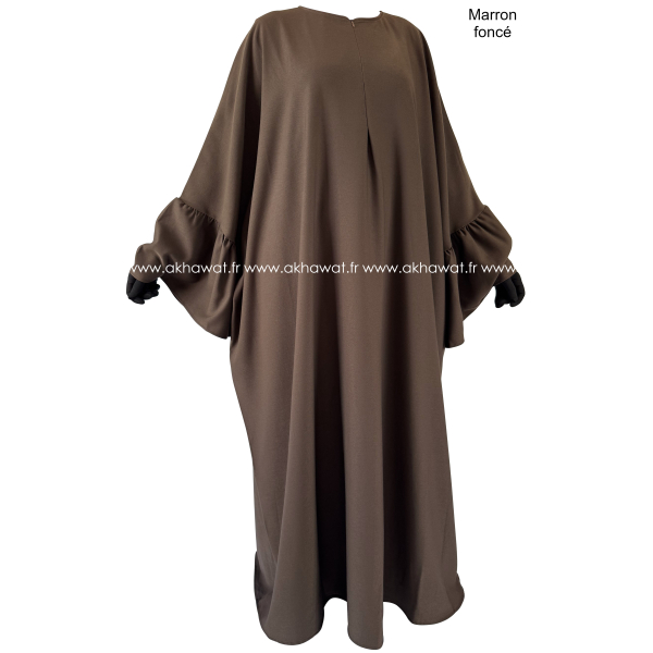 Abaya Papillon manches volants - Tissu épais