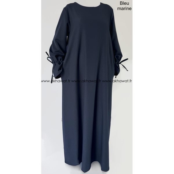 Abaya épaisse - Noeuds aux manches