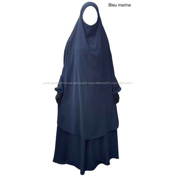Jilbab Microfibre Léger 2 pièces jupe - El bassira