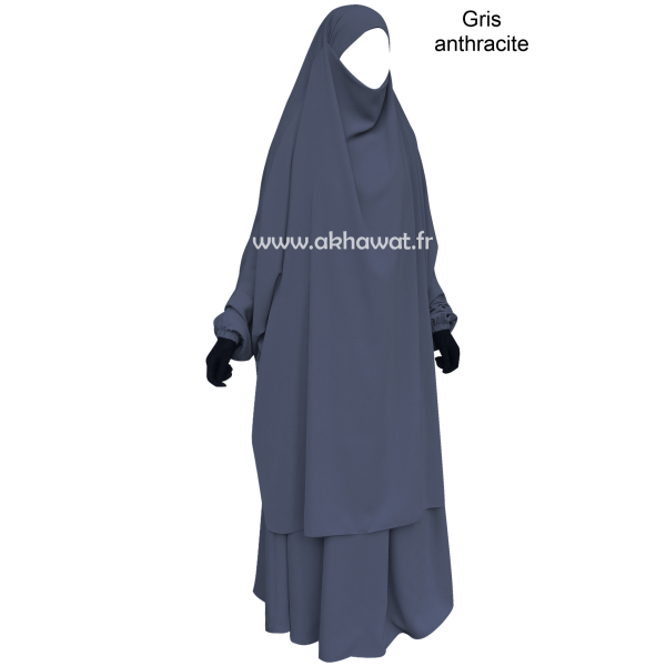 Jilbab Microfibre Léger 2 pièces jupe - El bassira