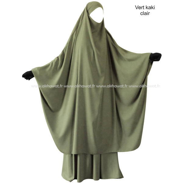 Light microfiber butterfly Jilbab with skirt
