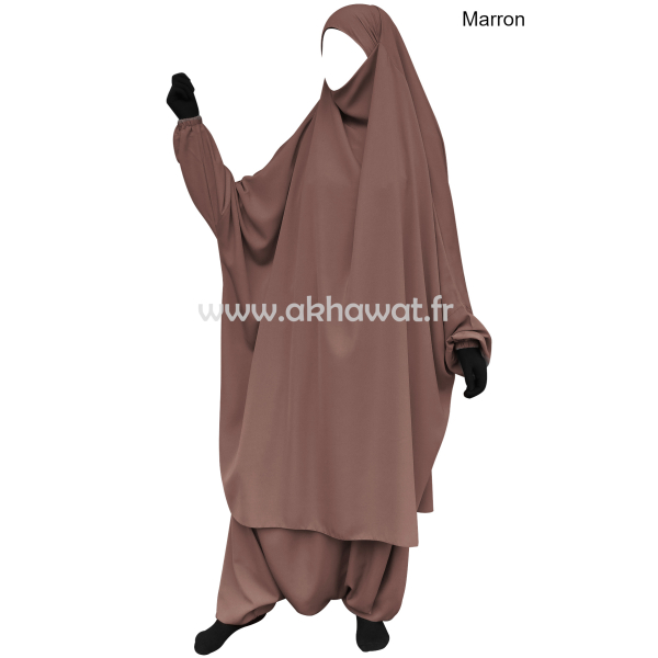 Jilbab Microfibre Léger - 2 pièces sarouel