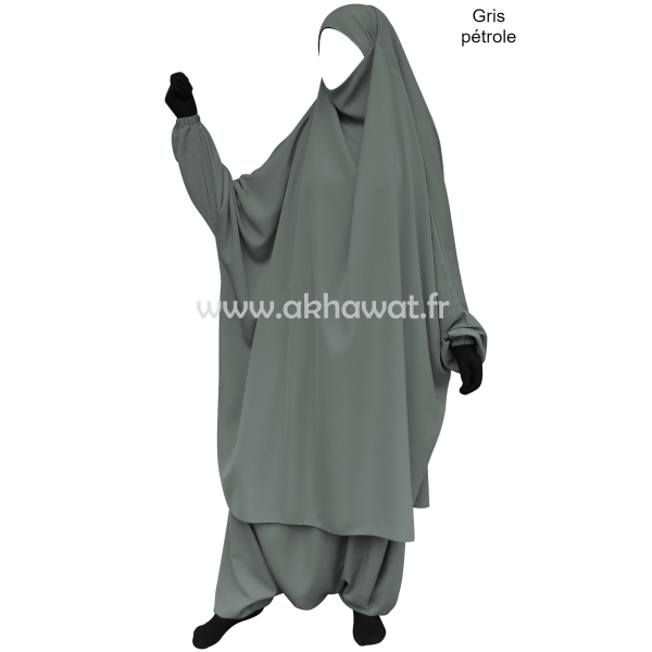 Jilbab Microfibre Léger - 2 pièces sarouel