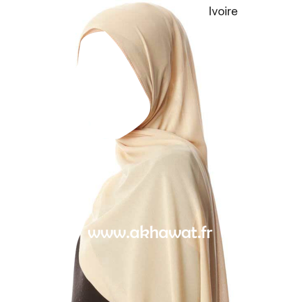 Hijab mousseline crêpe - 170x70 cm