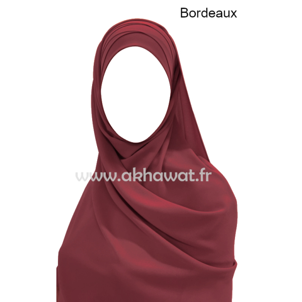 Hijab bonnet plissé - Tout mousseline crêpe