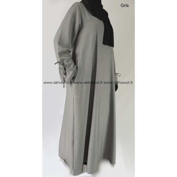 Abaya épaisse - Noeuds aux manches