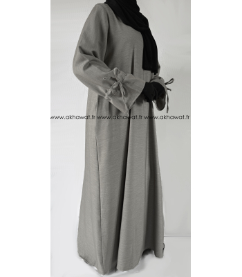 Abaya épaisse - Noeuds aux manches