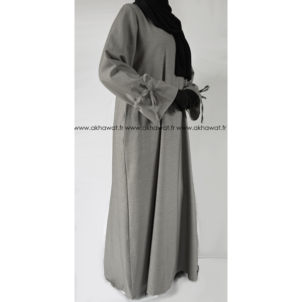 Abaya épaisse - Noeuds aux manches