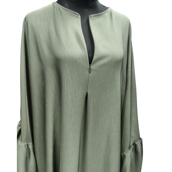 Abaya Papillon Jazz satiné - Manches volants