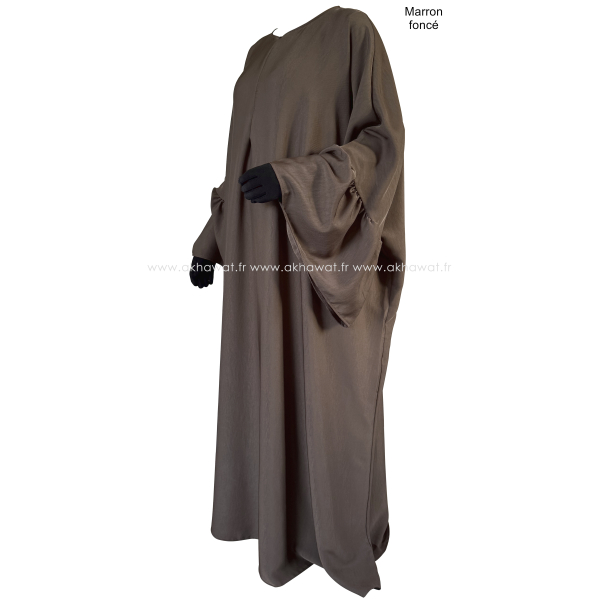 Abaya Papillon Jazz satiné - Manches volants