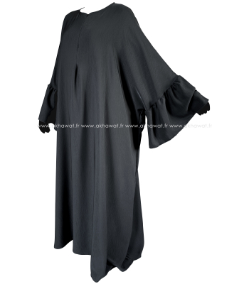 Abaya Papillon Jazz satiné - Manches volants