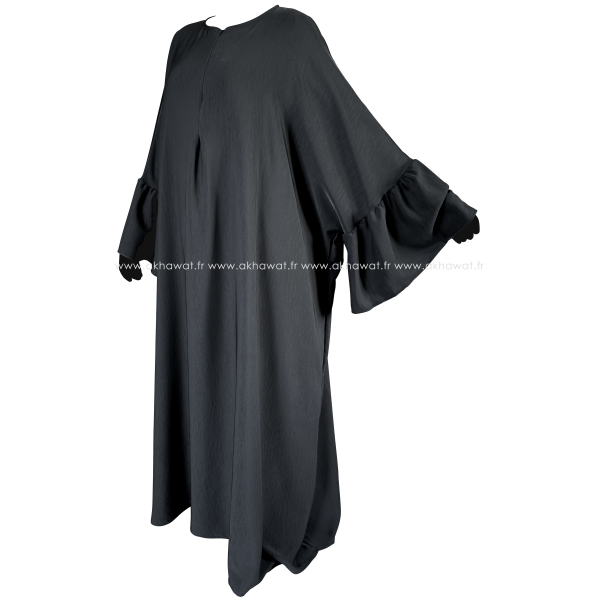 Ruffled sleeves large abaya