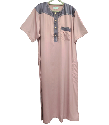 Qamis manches courtes bi-color - Qualité supérieure