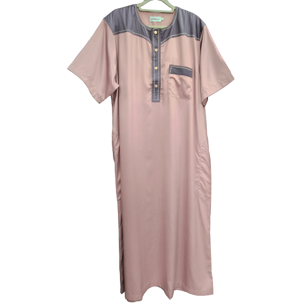 Qamis manches courtes bi-color - Qualité supérieure