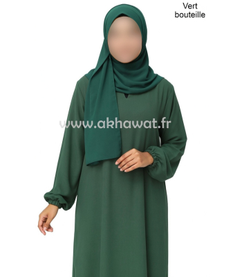 Abaya Caviary - manches élastiquées - El bassira