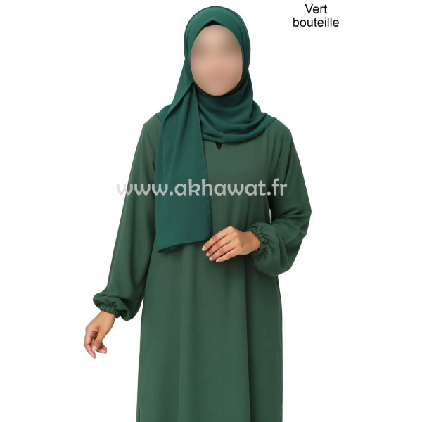 Abaya Caviary - manches élastiquées - El bassira