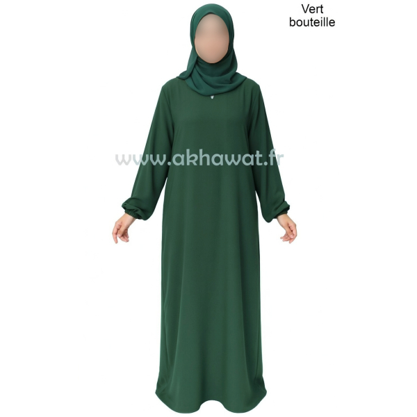 Abaya Caviary - manches élastiquées - El bassira