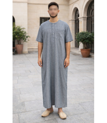 Qamis IKAF style coton - Manches courtes
