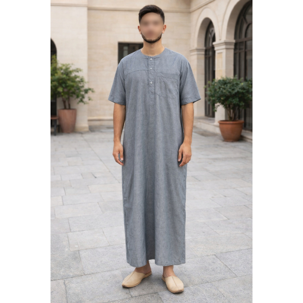 Cotton style IKAF Qamis - Short sleeves