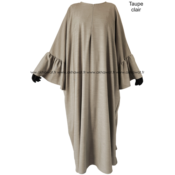 Abaya Papillon manches volants - Tissu épais