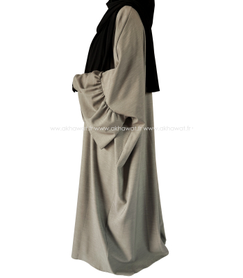 Abaya Papillon manches volants - Tissu épais