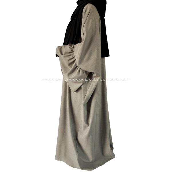 Abaya Papillon manches volants - Tissu épais