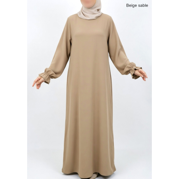 Abaya évasée manches tulipe - Soie de Médine
