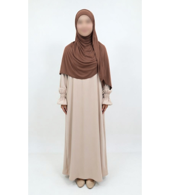 Hijab bonnet intégré simple - Jersey