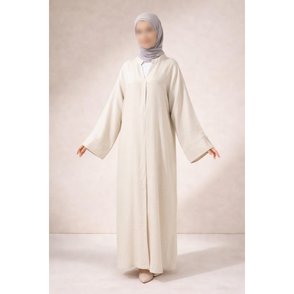 Linen style Abaya in Viscose