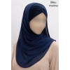Hijab bonnet intégré croisé - Bi-matière