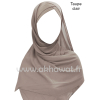 Hijab bonnet intégré croisé - Bi-matière