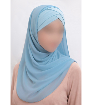 Ready to wear - Crossed hijab - Crepe & Viscose
