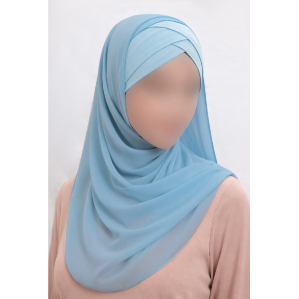 Ready to wear - Crossed hijab - Crepe & Viscose