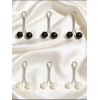6 Pinces attache-hijab - Perle