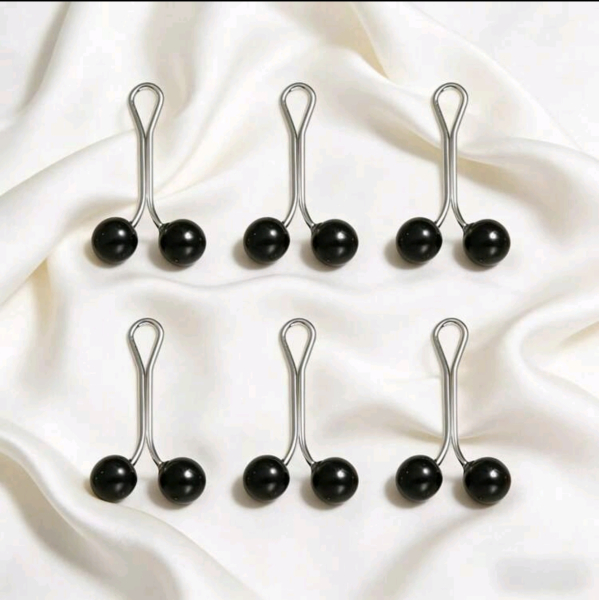 6 Pearl shape Hijab clips