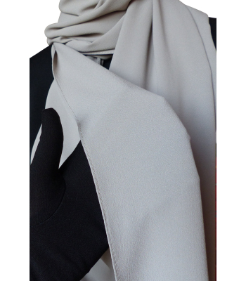 Grand hijab opaque - Mousseline crêpe