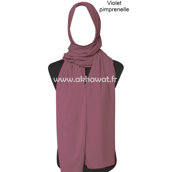 Grand hijab opaque - Mousseline crêpe