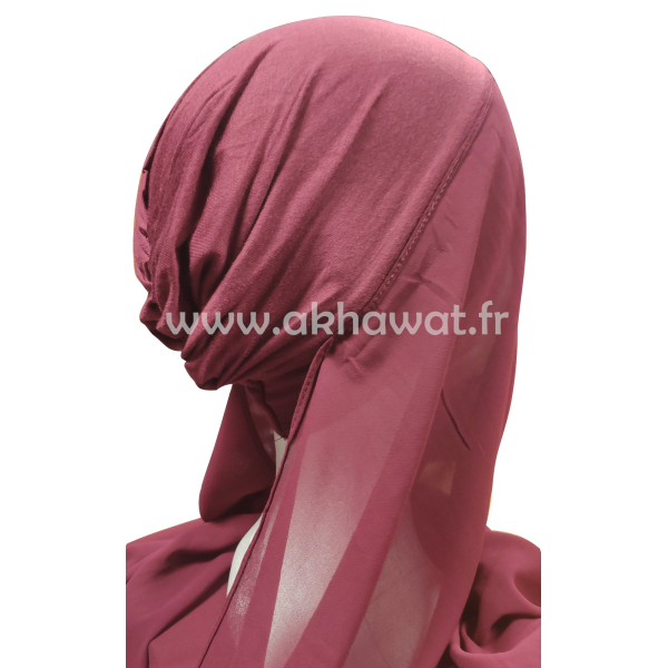 Hijab plissé prêt à enfiler - Mousseline crêpe