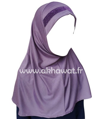 Hijab 1 pièce pour fille - Lurex